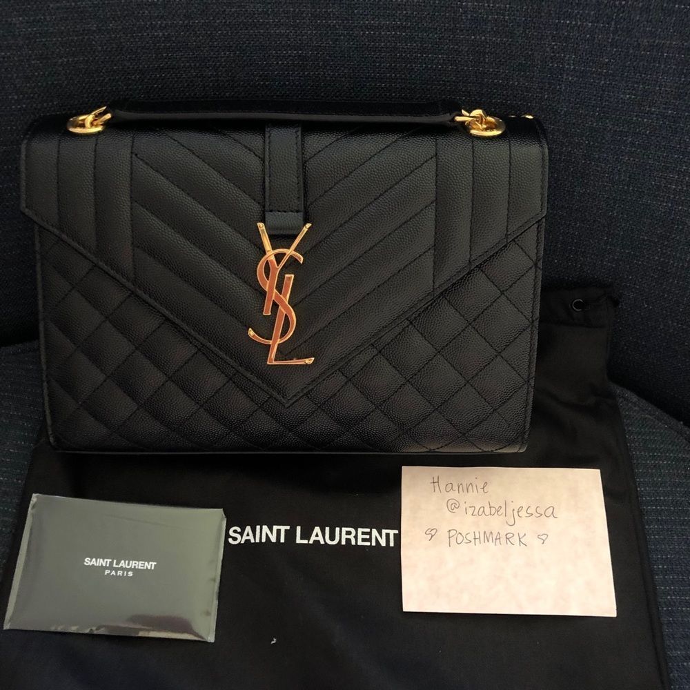 Brand New Medium Saint Laurent Tri Quilted